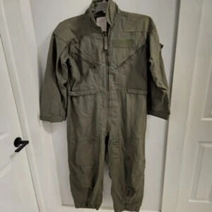 USAF Coveralls Flyers Fire Resistant Summer Men 40 Regular  Sage Green CWU-27/P